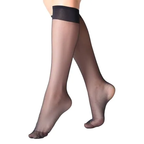 Knee Highs, 12 Pairs VI, Black