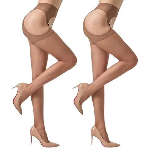 30D Thigh Highs, Brown