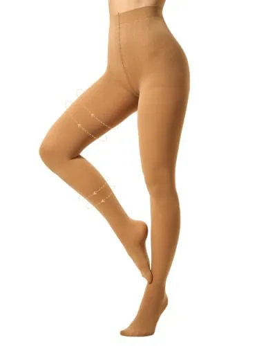 80D Control-Top Support Pantyhose, Natural Nude Pack