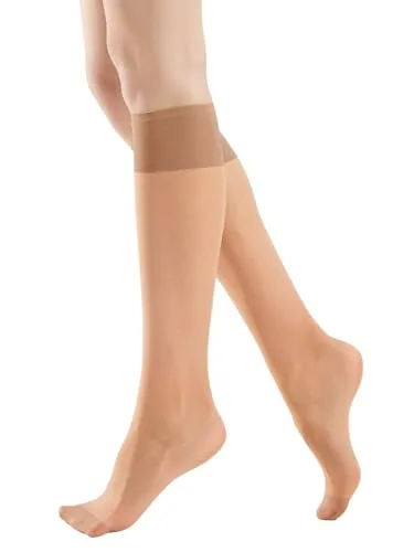 15D Knee Highs, 6 Pairs, Natural