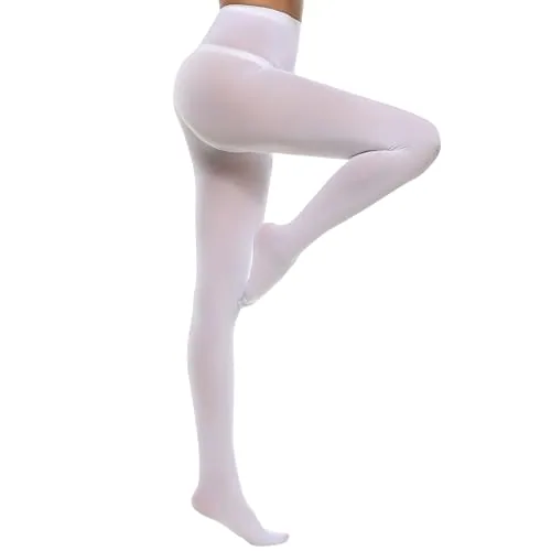 70D High-Waist Opaque Tights II, White